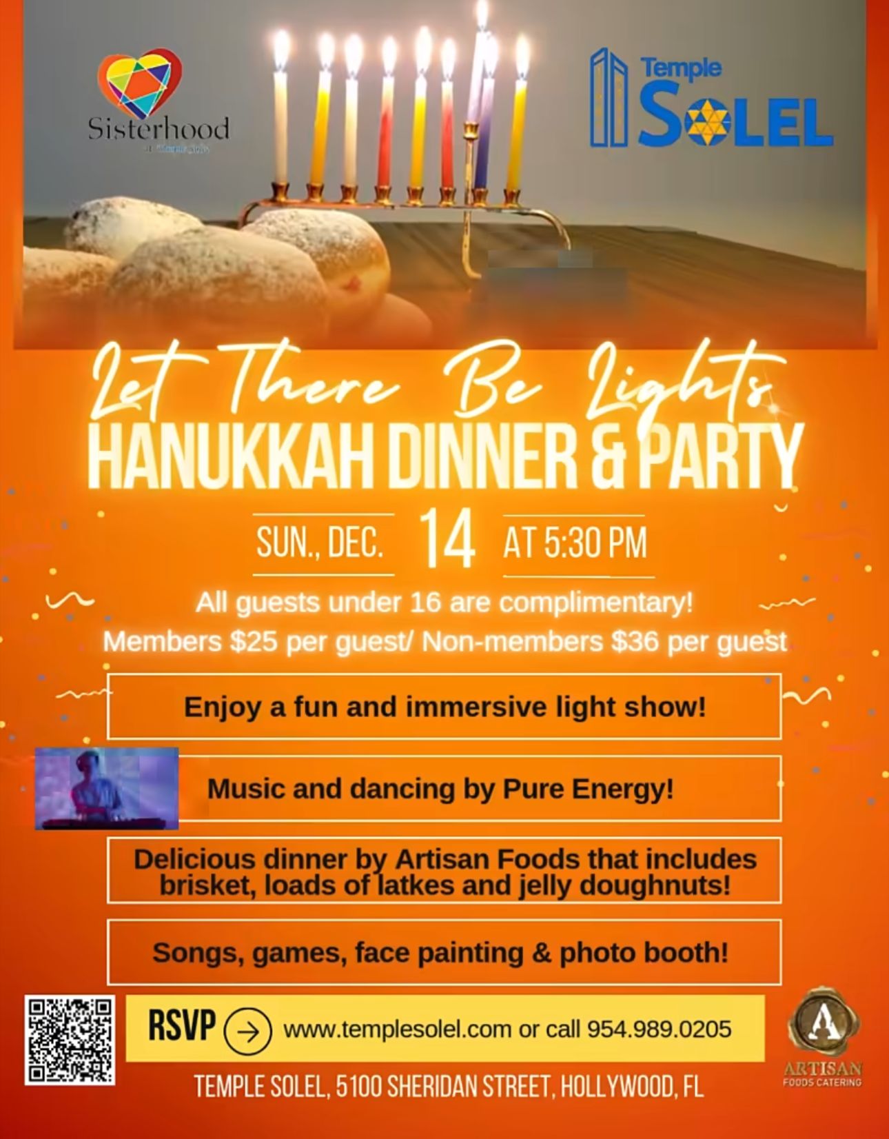 Let There Be Lights. Hanukkah Dinner & Party