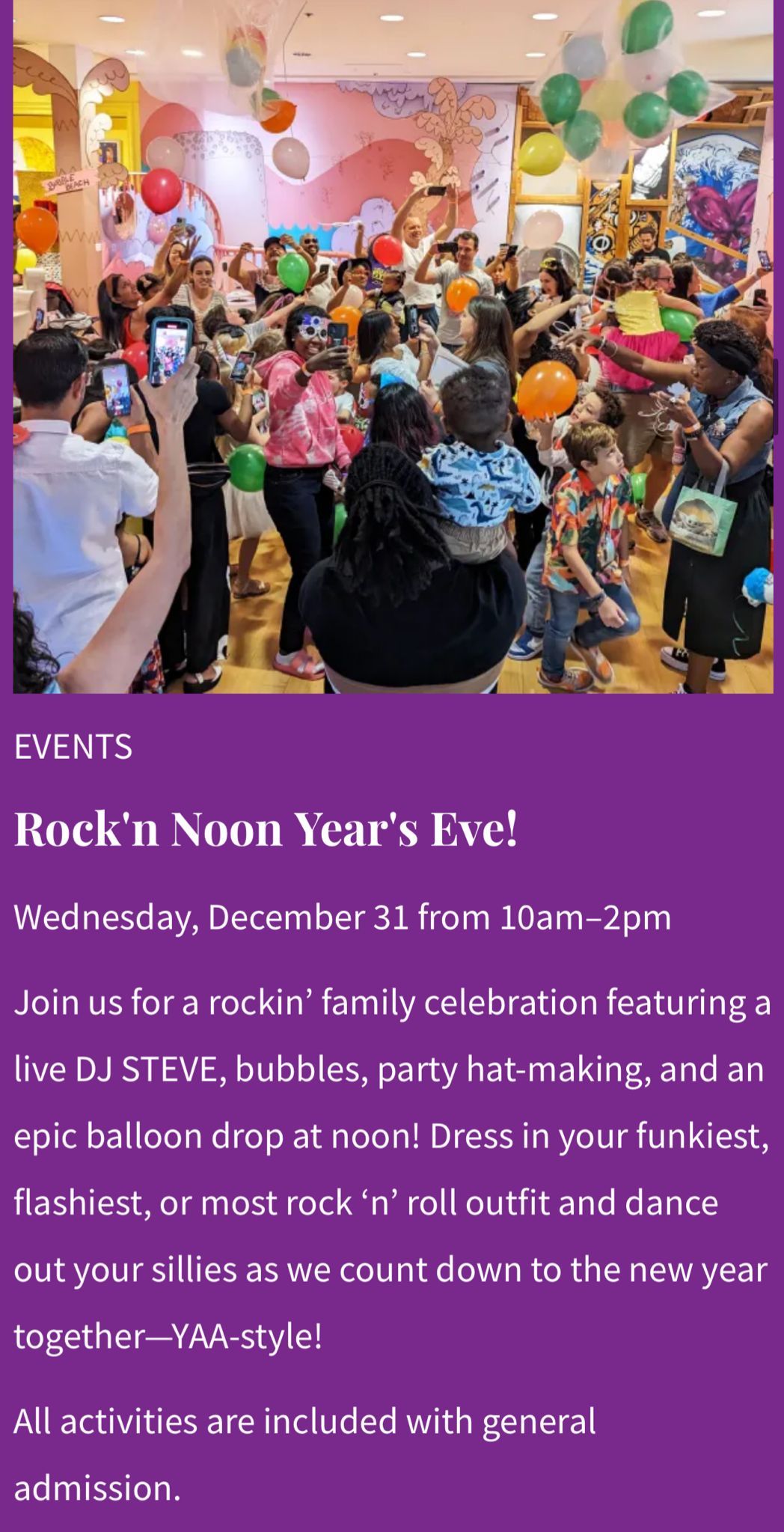 Rock'n Noon Year's Eve!
