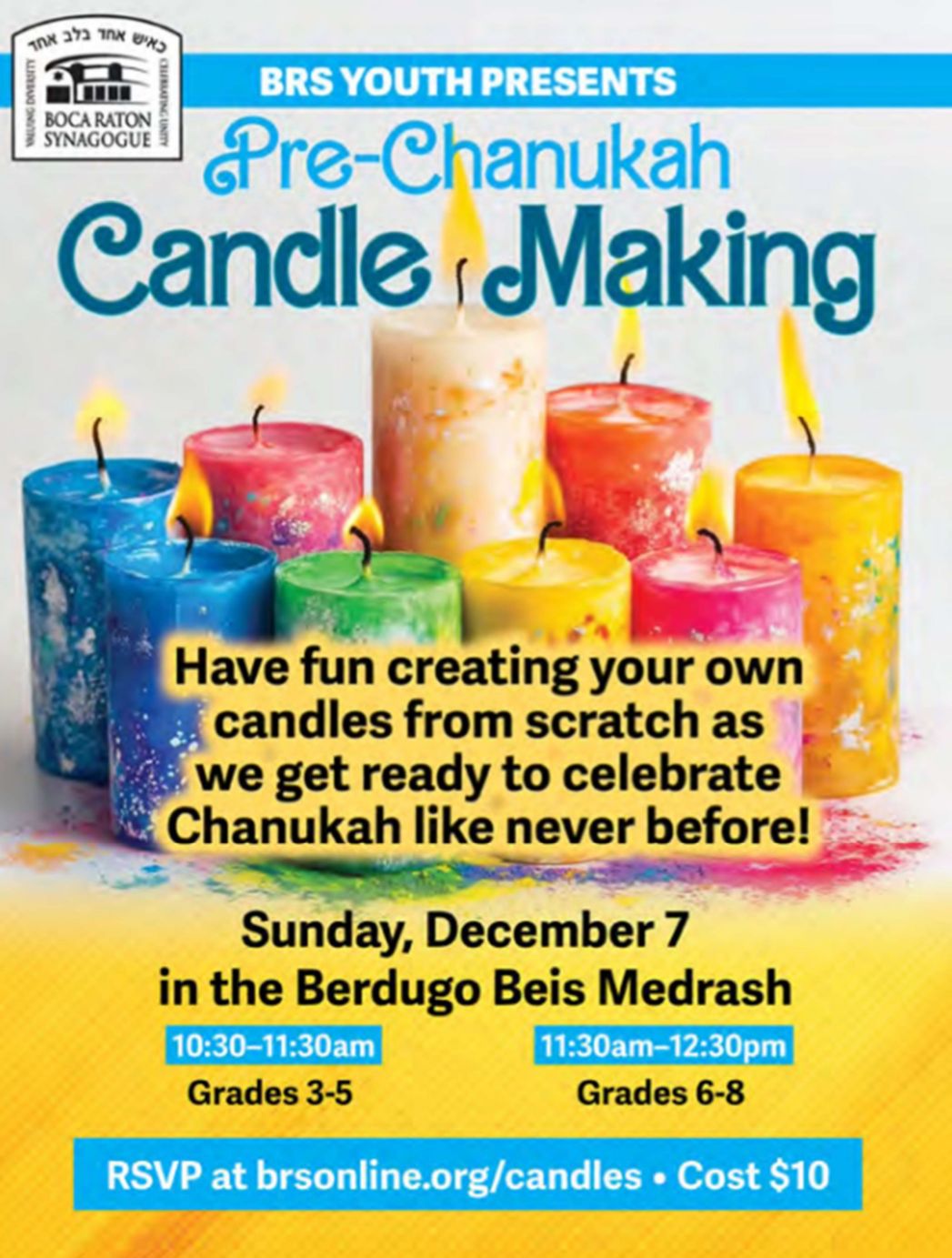 Pre-Chanukah Candle Making