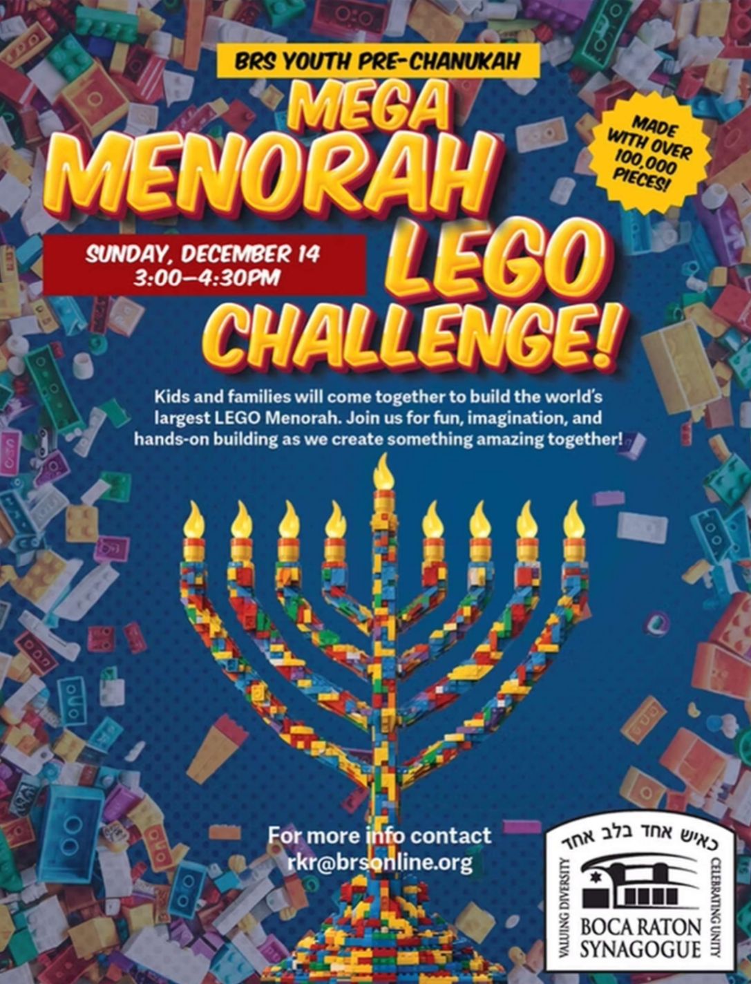 Mega Menorah Lego Challenge