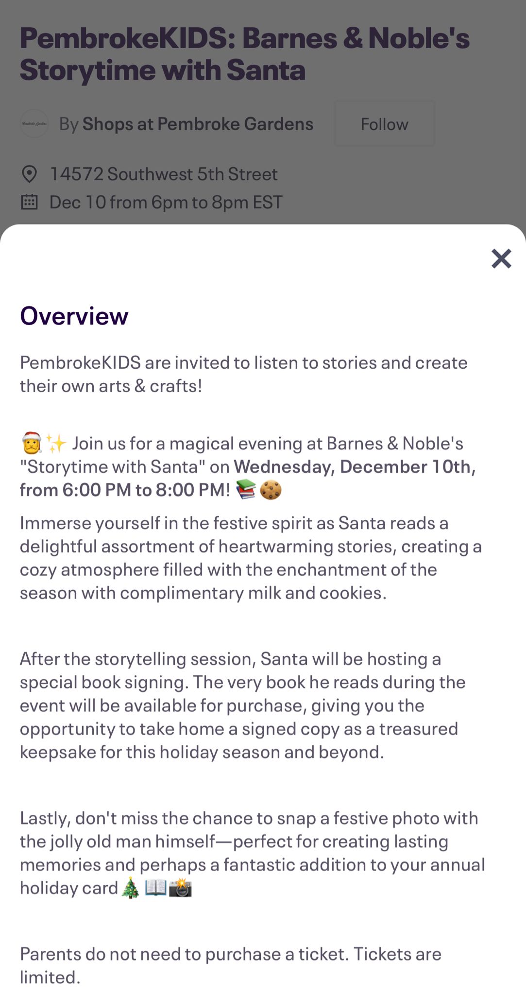 PembrokeKIDS: Barnes & Noble's Storytime with Santa