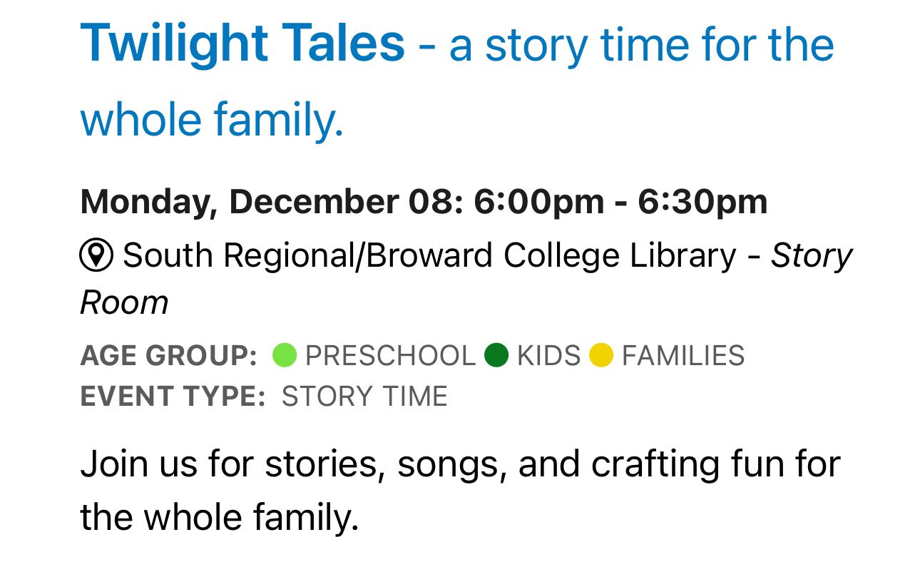 Twilight Tales - a story time for the whole family