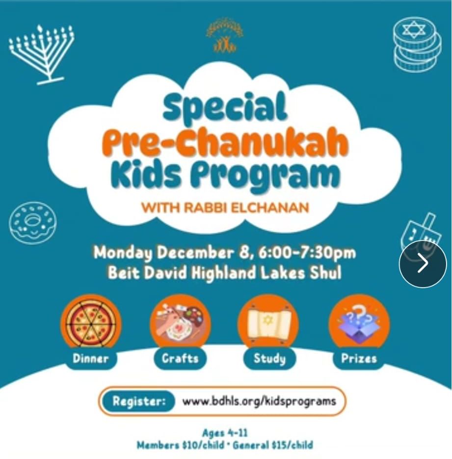Special Pre-Chanukah Kids Program
