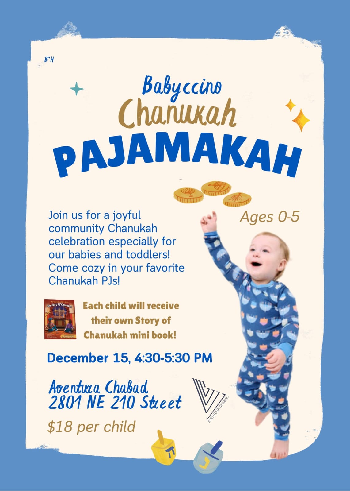 Babyccino Chanukah Pajamakah
