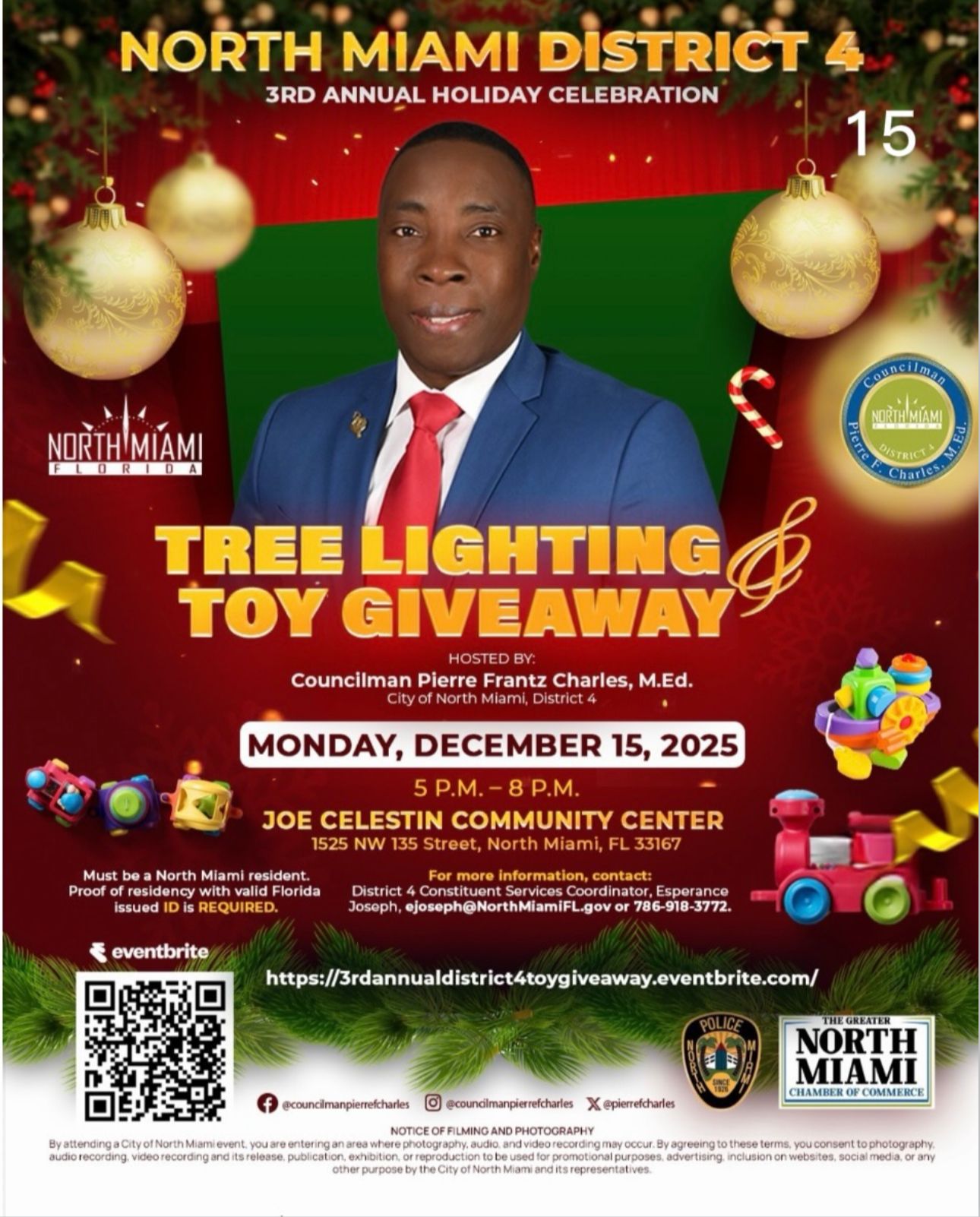 Tree Lighting & Toy Giveaway