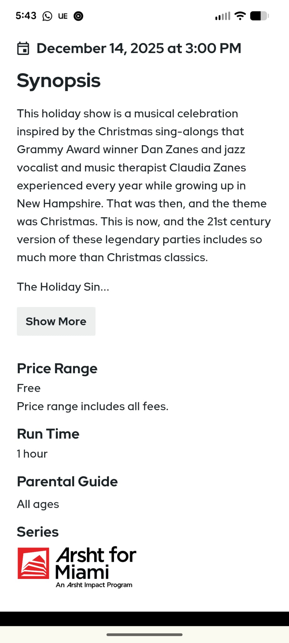 Dan + Claudia Zanes Holiday Sing Along