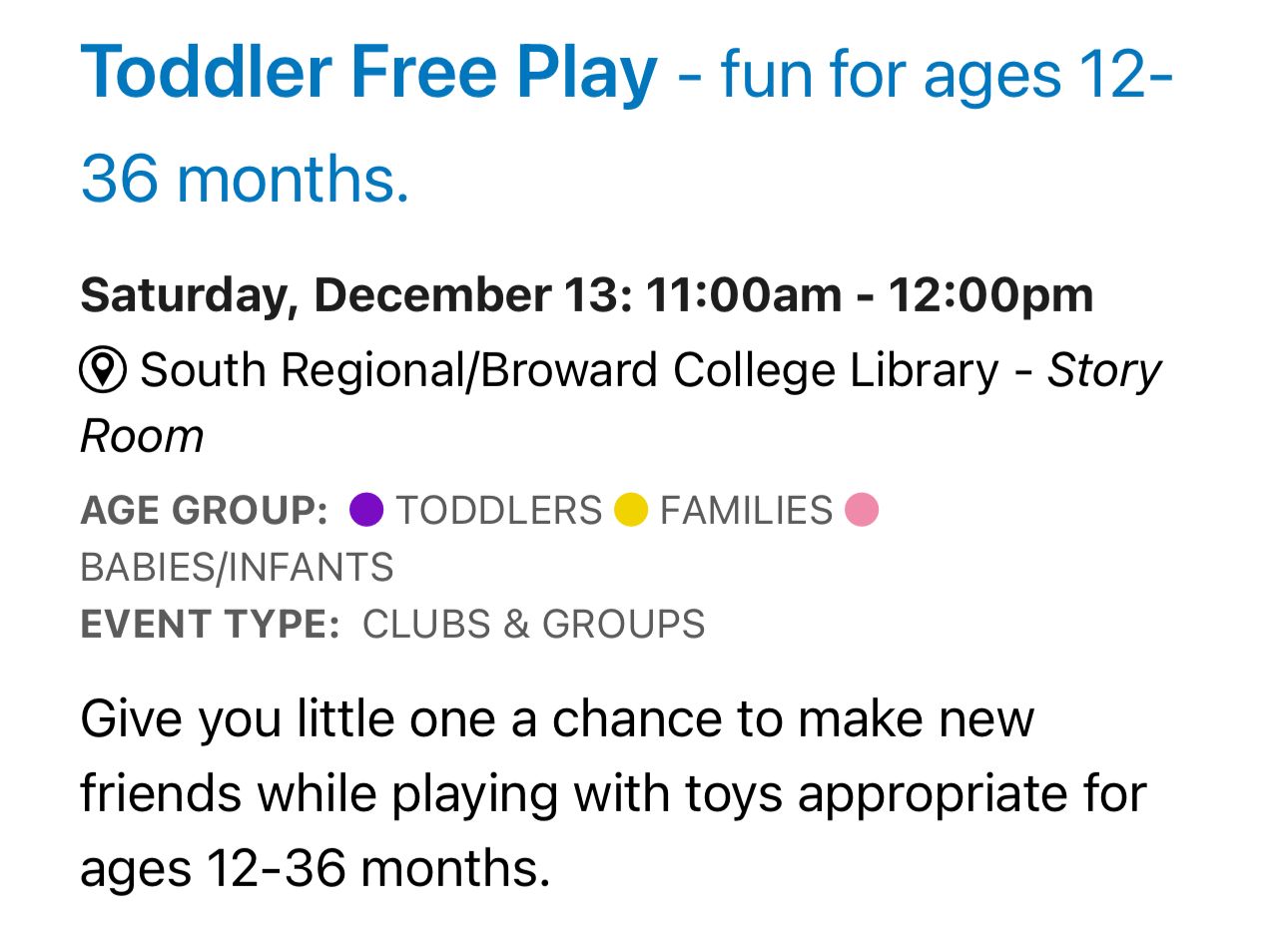 Toddler Free Play