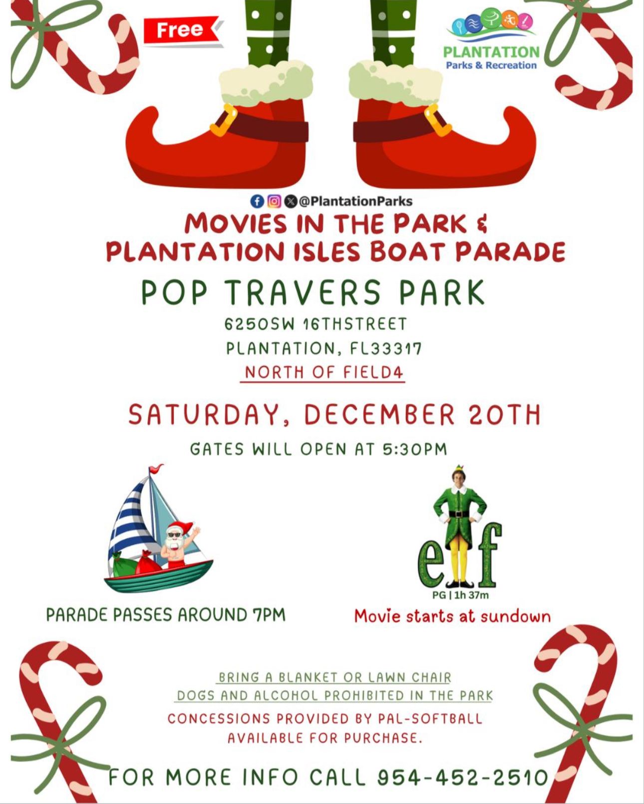 Movies in the Park & Plantation Isles Boat Parade